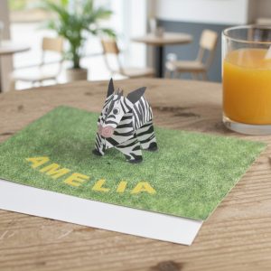 Zebra Pop Up Card