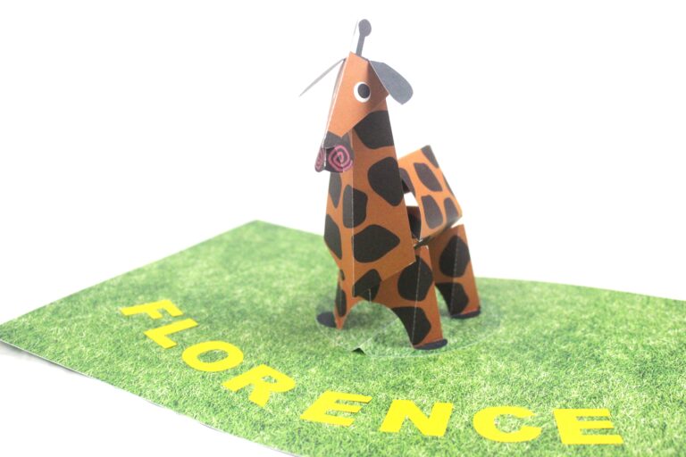 Giraffe Pop Up Card