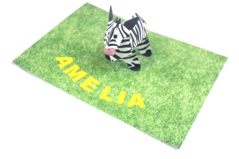 Zebra Pop Up Card