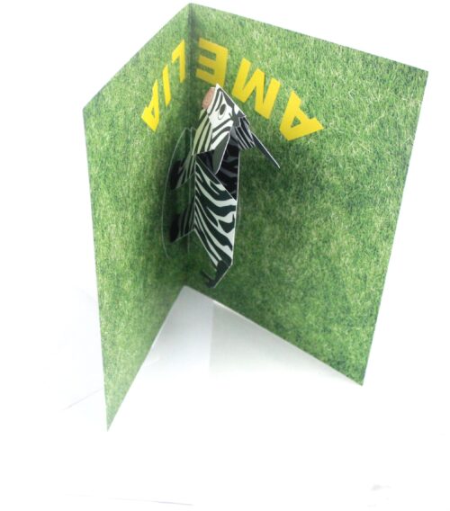 Zebra Pop Up Card