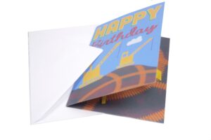 Yellow Crane Pop Up Birthday Card Personalised