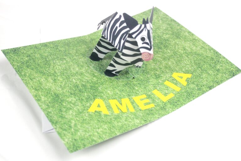 Zebra Pop Up Card