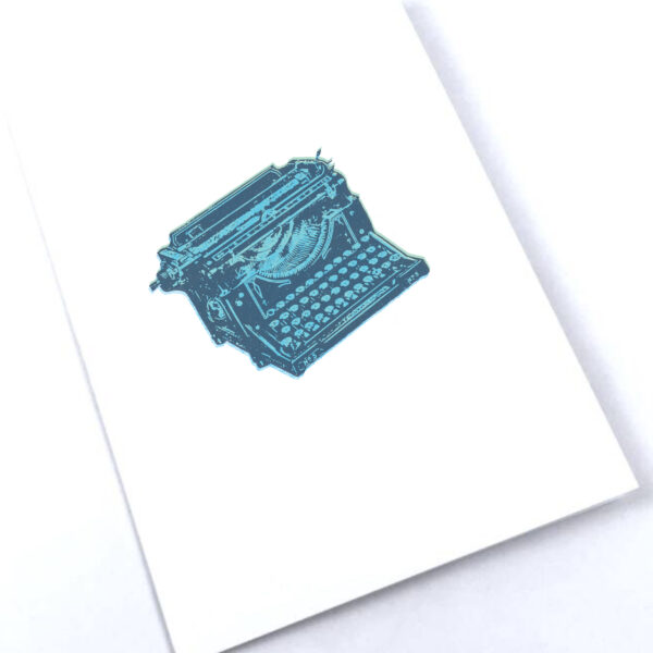Pop Up Typewriter Card In Black Paper Personalised
