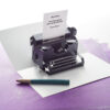 Pop Up Typewriter Card In Black Paper Personalised